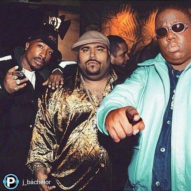 Tupac Shakur, Big Punisher a Biggie na jedné fotografii.